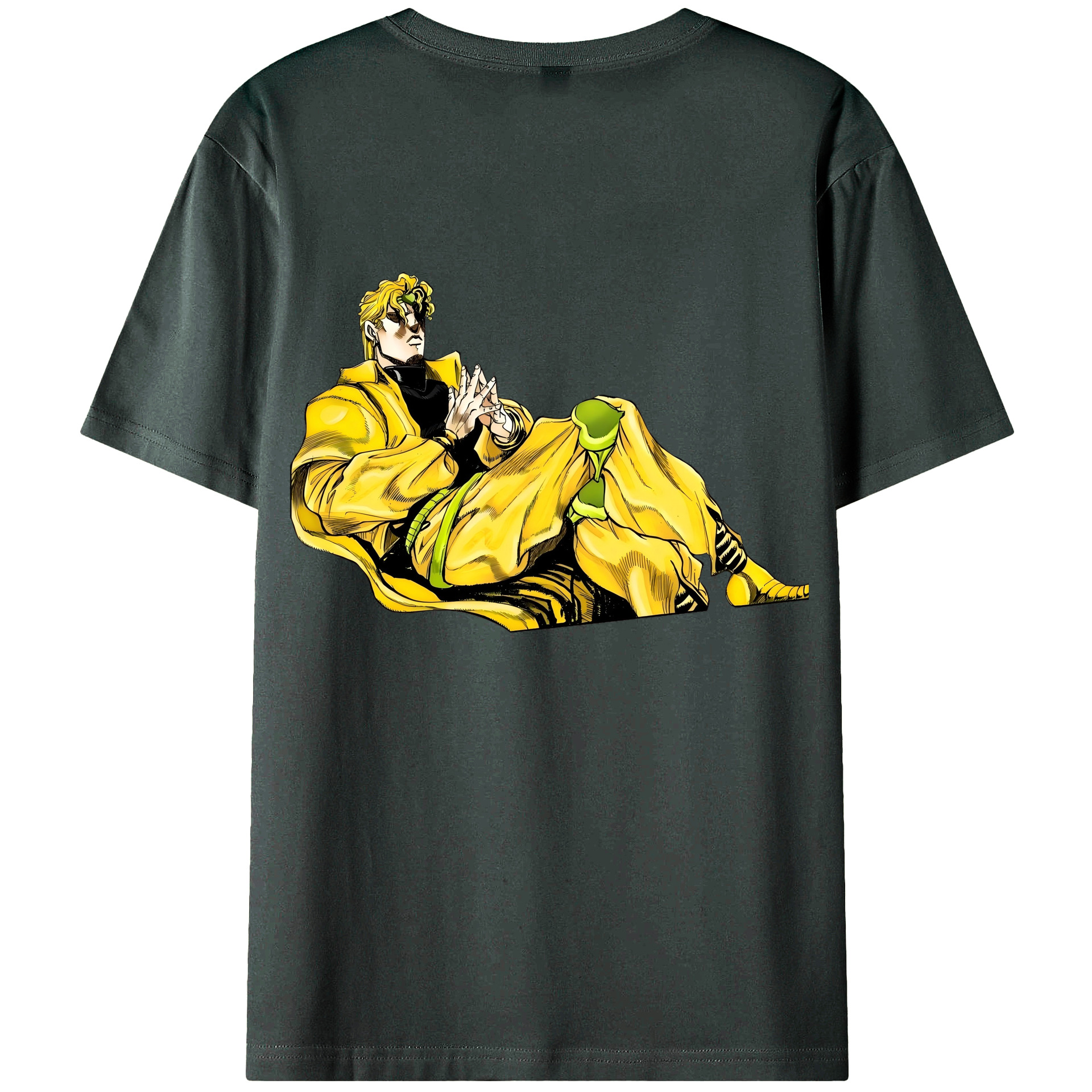（画像用） ジョジョの奇妙な冒険 ディオ?ブランドー JoJo's Bizarre Adventure Dio Brando 綿100％ メンズ半袖Tシャツ（バックプリント） 通気性